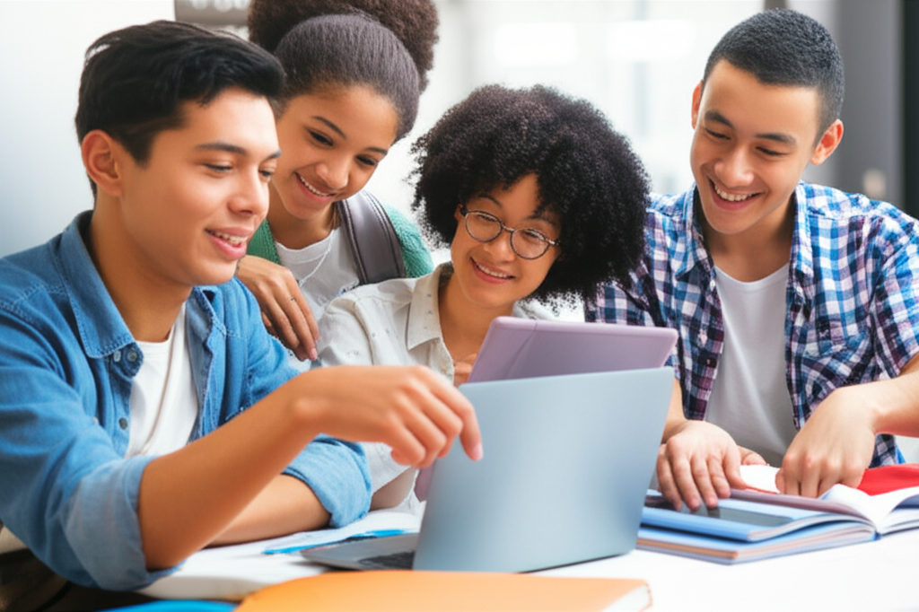 Students learning
